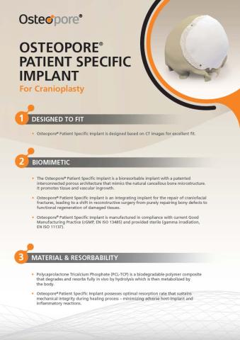 Brochure - Osteopore PSI Cranioplasty CE
